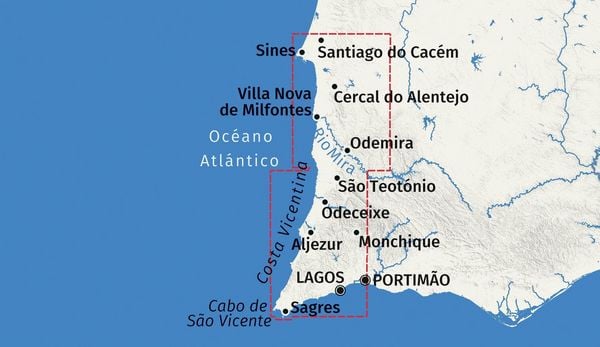 Produktbild: KOMPASS Wanderkarte 258 Algarve West, Costa Vicentina - Fischerpfad 1:55.000
