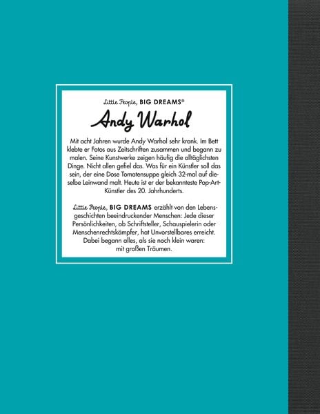 Produktbild: Andy Warhol &ndash; Little People, BIG DREAMS (Deutsche Ausgabe)