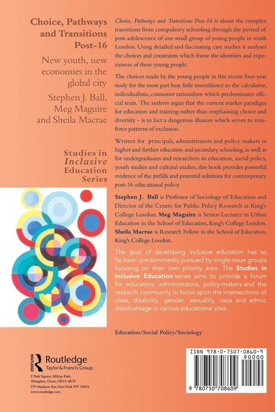 Produktbild: Choice, Pathways and Transitions Post-16