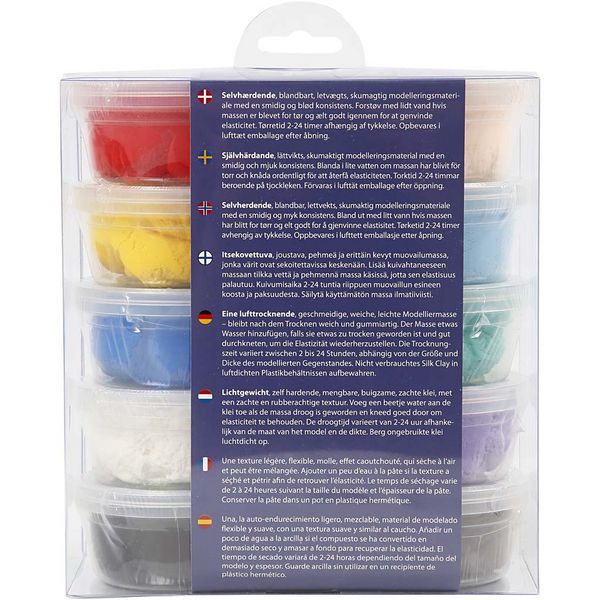 Produktbild: Creativ Company Silk Clay&reg;, Basic 1, sortierte Farben, 10x40 g