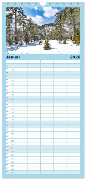 Produktbild: Familienplaner 2026 - Trauminsel Zypern mit 5 Spalten (Wandkalender, 21 x 45 cm) CALVENDO