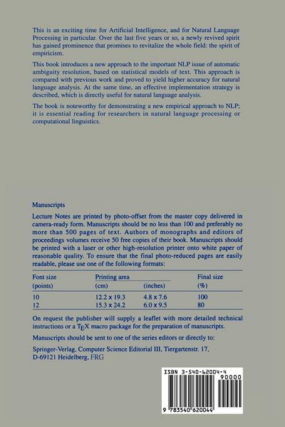 Produktbild: Automatic Ambiguity Resolution in Natural Language Processing