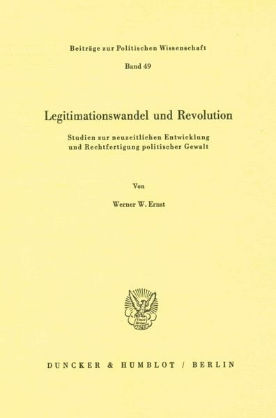 Produktbild: Legitimationswandel und Revolution.