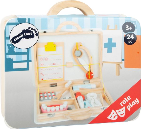 Small foot 11743 - Arztkoffer und Zahnarztkoffer 2 in 1, 24 Teile