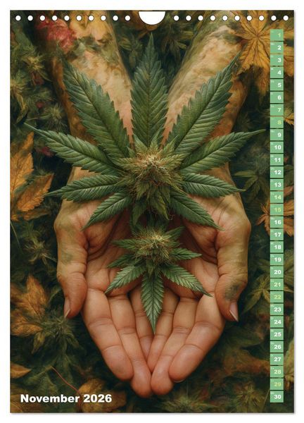 Produktbild: Rauschende Aussichten - Der ultimative Cannabis-Kalender (Wandkalender 2026 DIN A4 hoch), CALVENDO Monatskalender