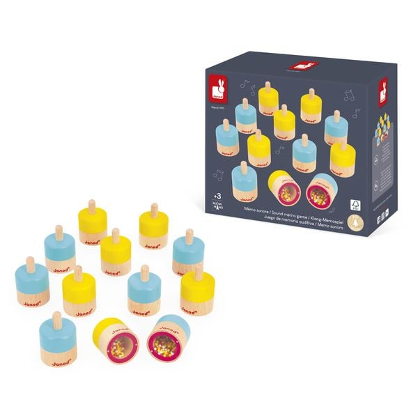 Produktbild: H&ouml;r-Memo-Spiel ab 3 Jahren mit 6 Klangpaaren aus Holz