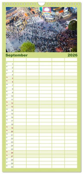 Produktbild: Familienplaner 2026 - Japan - Traditionen und Modernit&auml;t mit 5 Spalten (Wandkalender, 21 x 45 cm) CALVENDO