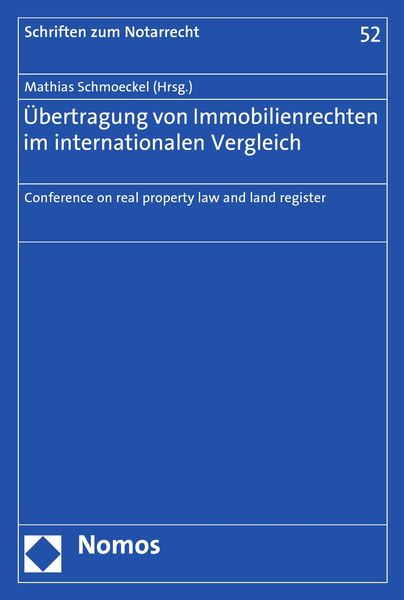 Produktbild: &Uuml;bertragung von Immobilienrechten im internationalen Vergleich