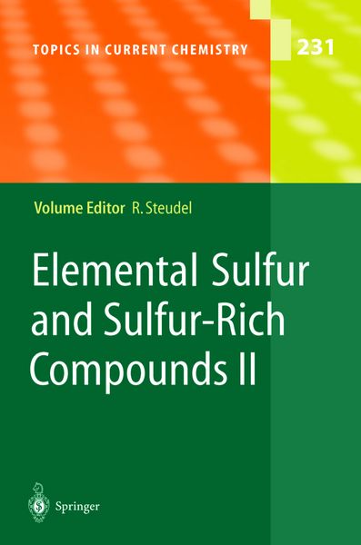 Produktbild: Elemental Sulfur and Sulfur-Rich Compounds II