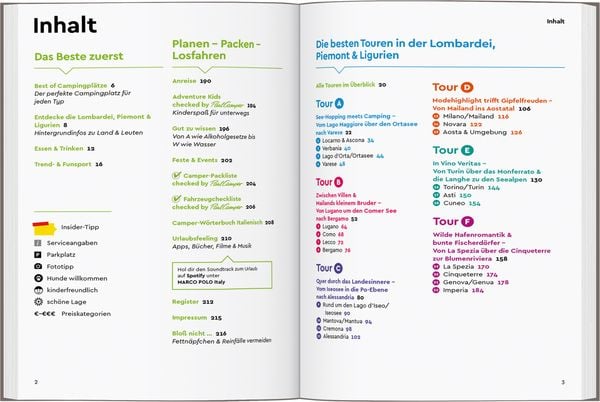 Produktbild: MARCO POLO Camper Guide Lombardei, Piemont & Ligurien