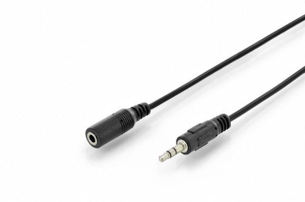 Digitus DB-510200-015-S Klinke Audio Anschlusskabel [1x Klinkenstecker 3.5 mm - 1x Klinkenbuchse 3.5 mm] 1.50 m Schwarz 