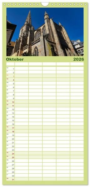 Produktbild: Familienplaner 2026 - Saint-Malo - Ein gut gesch&uuml;tzter Schatz mit 5 Spalten (Wandkalender, 21 x 45 cm) CALVENDO