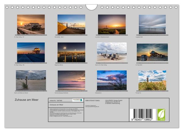 Produktbild: Zuhause am Meer (Wandkalender 2026 DIN A4 quer), CALVENDO Monatskalender