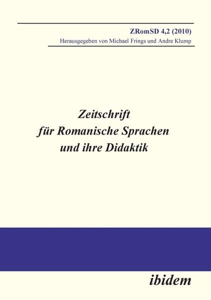 Produktbild: Zeitschrift f&uuml;r Romanische Sprachen und ihre Didaktik. Heft
