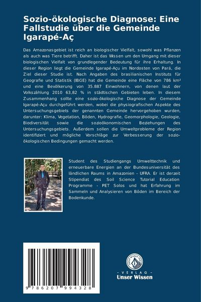 Produktbild: Sozio-&ouml;kologische Diagnose: Eine Fallstudie &uuml;ber die Gemeinde Igarap&eacute;-A&ccedil;