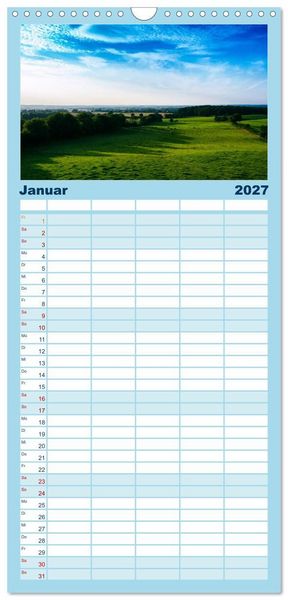 Produktbild: Familienplaner 2027 - Meer-Landschaft - 12 Monate Schleswig Holstein mit 5 Spalten (Wandkalender, 21 x 45 cm) CALVENDO