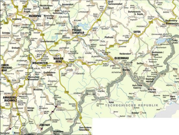 Produktbild: Mittleres Erzgebirge zwischen Zschopau und Seiffen