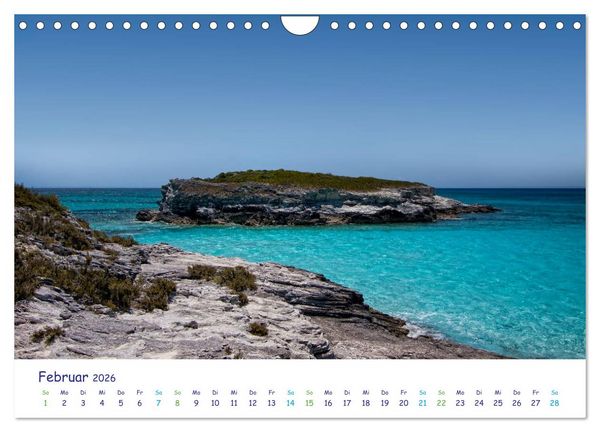 Produktbild: Bahamas-Eleuthera unterwegs am Lighthouse Beach (Wandkalender 2026 DIN A4 quer), CALVENDO Monatskalender