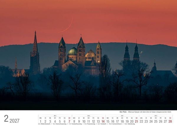 Produktbild: Die Pfalz 2027 Bildkalender A4 quer, spiralgebunden