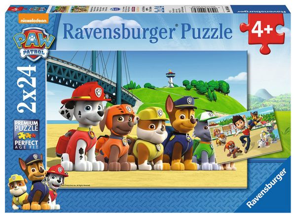 Produktbild: Puzzle Ravensburger Heldenhafte Hunde 2 X 24 Teile