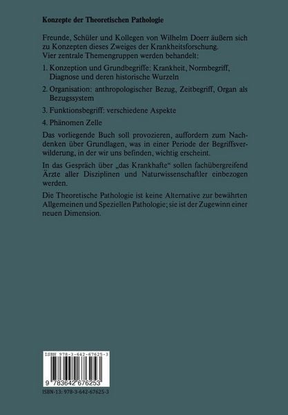 Produktbild: Konzepte der Theoretischen Pathologie