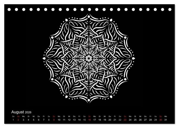 Produktbild: Entspannung und Ruhe durch Mandalas (Tischkalender 2026 DIN A5 quer), CALVENDO Monatskalender