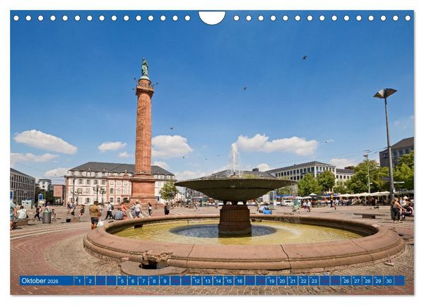 Produktbild: Darmstadt - Mathildenh&ouml;he und Altstadt (Wandkalender 2026 DIN A4 quer), CALVENDO Monatskalender