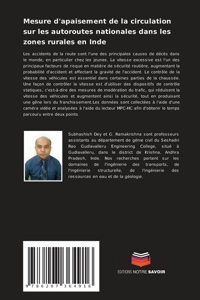 Produktbild: Mesure d'apaisement de la circulation sur les autoroutes nationales dans les zones rurales en Inde