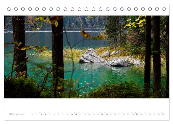 Produktbild: Unterwegs am Eibsee (Tischkalender 2026 DIN A5 quer), CALVENDO Monatskalender