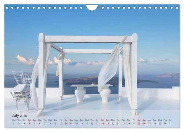 Produktbild: Whispers of Santorini (Wall Calendar 2026 DIN A4 landscape), CALVENDO 12 Month Wall Calendar