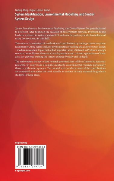 Produktbild: System Identification, Environmental Modelling, and Control System Design