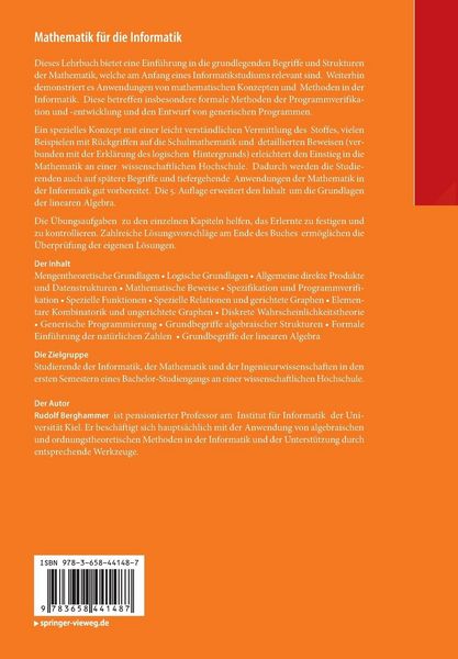 Produktbild: Mathematik f&uuml;r die Informatik