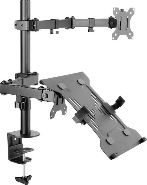 Produktbild: SpeaKa Professional SP-MM-302 Monitorhalterung 2 Display(s) 33,0 cm (13") - 81,3 cm (32") Schwarz Drehbar, H&ouml;henverstellbar, Neigbar, Schwenkbar