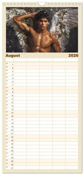 Produktbild: Familienplaner 2026 - G&ouml;tter in Menschengestalt mit 5 Spalten (Wandkalender, 21 x 45 cm) CALVENDO