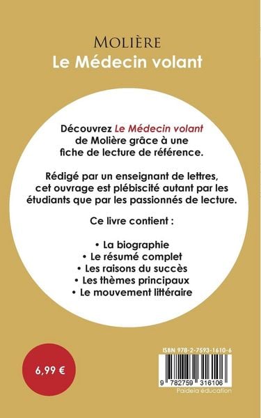 Produktbild: Fiche de lecture Le M&eacute;decin volant (&Eacute;tude int&eacute;grale)