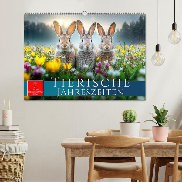 Produktbild: Tierische Jahreszeiten (Wandkalender 2026 DIN A2 quer), CALVENDO Monatskalender