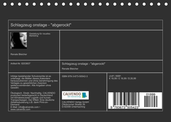 Produktbild: Schlagzeug onstage - abgerockt (Tischkalender 2022 DIN A5 quer)