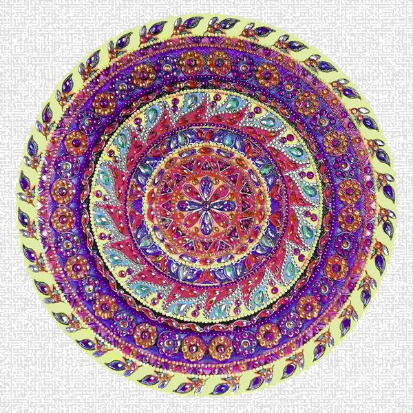 Ursus – Diamond Painting Mandala Multicolore – Kits DIY 100% FSC – Peinture Diamant Créative