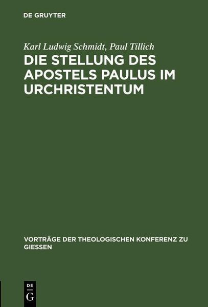 Produktbild: Die Stellung des Apostels Paulus im Urchristentum