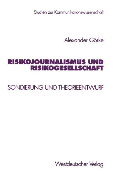 Produktbild: Risikojournalismus und Risikogesellschaft