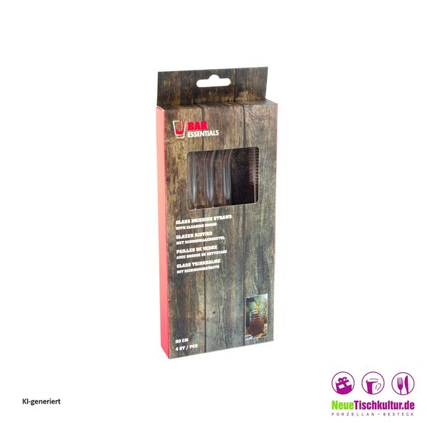 Produktbild: neuetischkultur Trinkhalme 3er-Set Glas Trinkhalme 3er-Set Glas