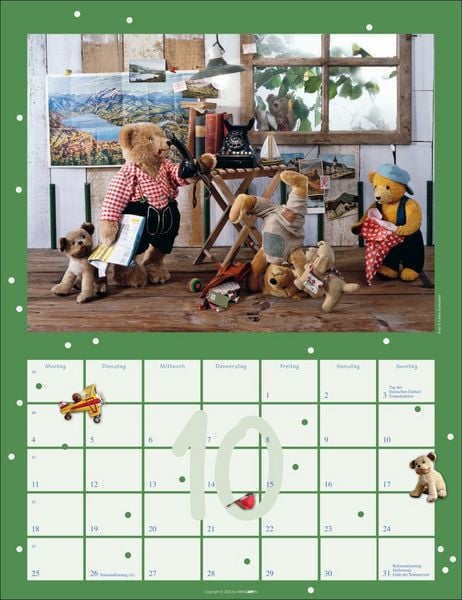 Produktbild: Teddyb&auml;ren Kalender 2027