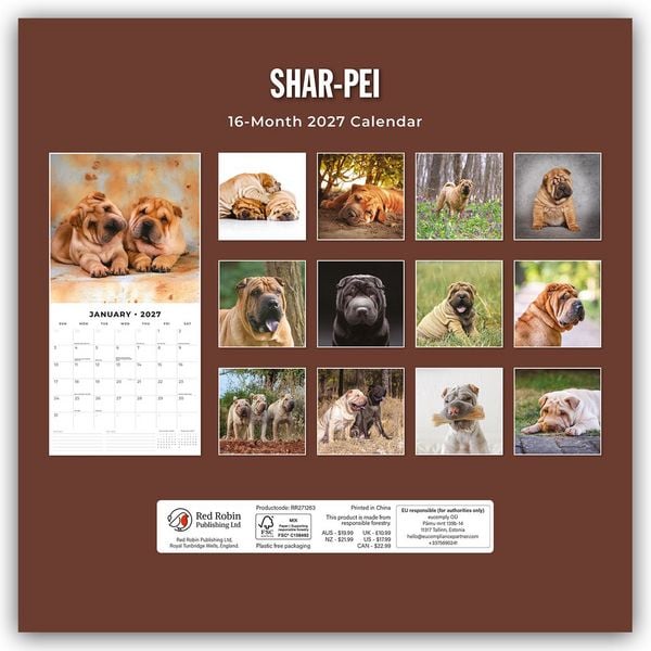 Produktbild: Shar-Pei &ndash; Chinesischer Faltenhund 2027 &ndash; 16-Monatskalender