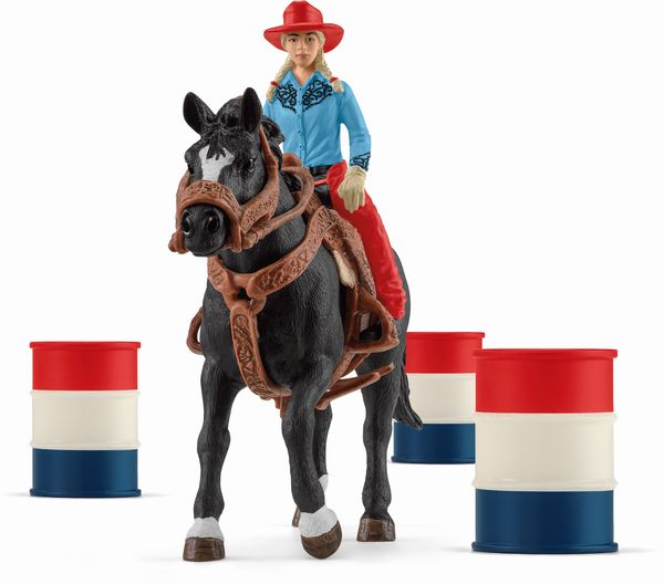 Produktbild: schleich&reg; 42576 - Farm World, Barrel Racing mit Cowgirl