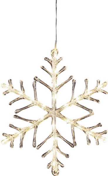 Produktbild: Konstsmide 4440-103 Acryl-Figur Schneeflocke Warmwei&szlig; LED Transparent