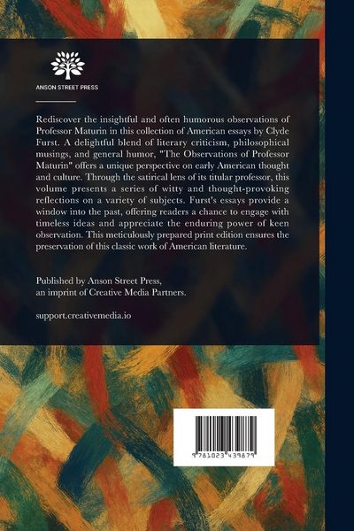 Produktbild: The Observations of Professor Maturin