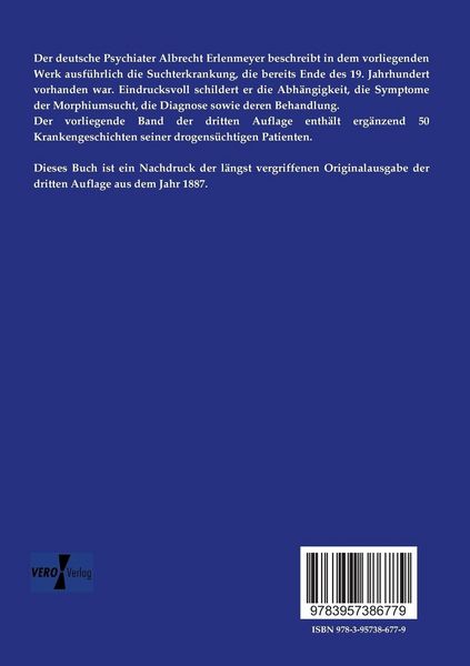 Produktbild: Die Morphiumsucht und ihre Behandlung