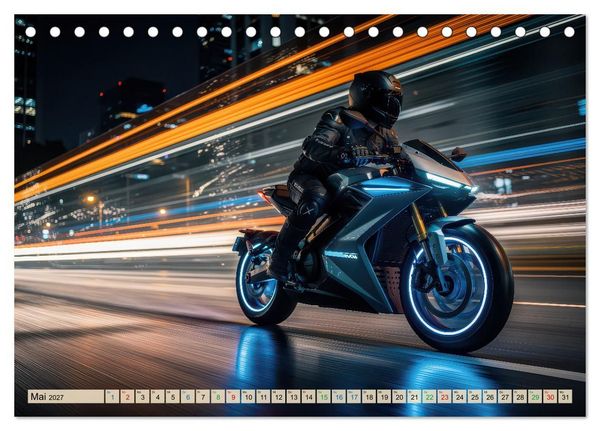 Produktbild: E-Motorrad-Biker (Tischkalender 2027 DIN A5 quer), CALVENDO Monatskalender