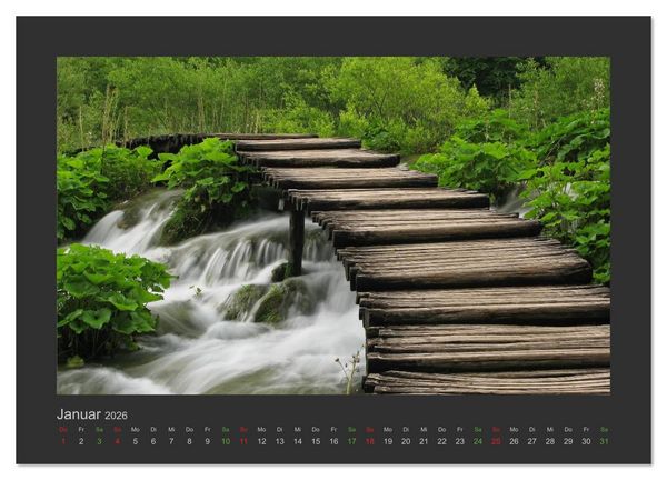 Produktbild: FALLENDE WASSER (Wandkalender 2026 DIN A2 quer), CALVENDO Monatskalender
