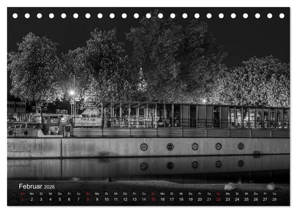 Produktbild: Heilbronn bei Nacht (Tischkalender 2026 DIN A5 quer), CALVENDO Monatskalender